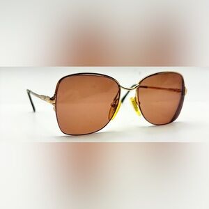 Berdel Sferoflex Gold Oval Half-Rim Sunglasses Frames Only
